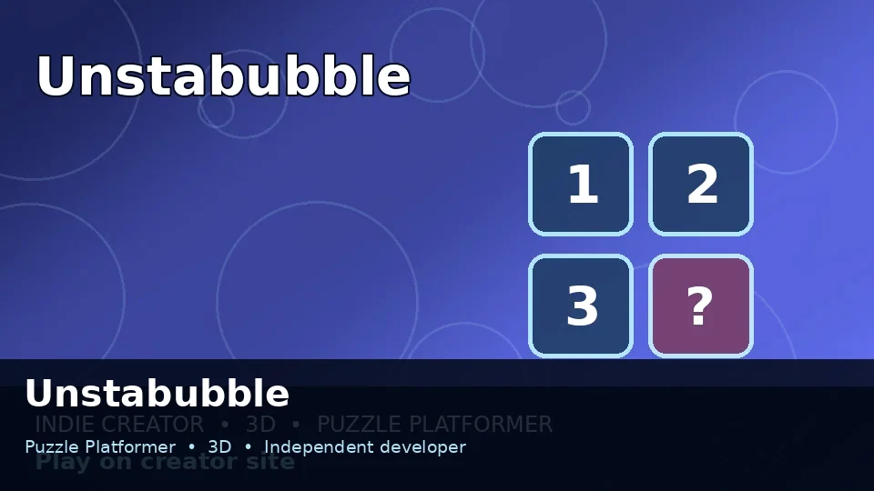 Illustration for Unstabubble